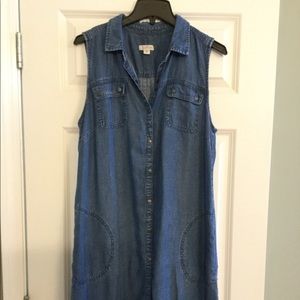 J Jill tencil denim sleeveless dress, size M.